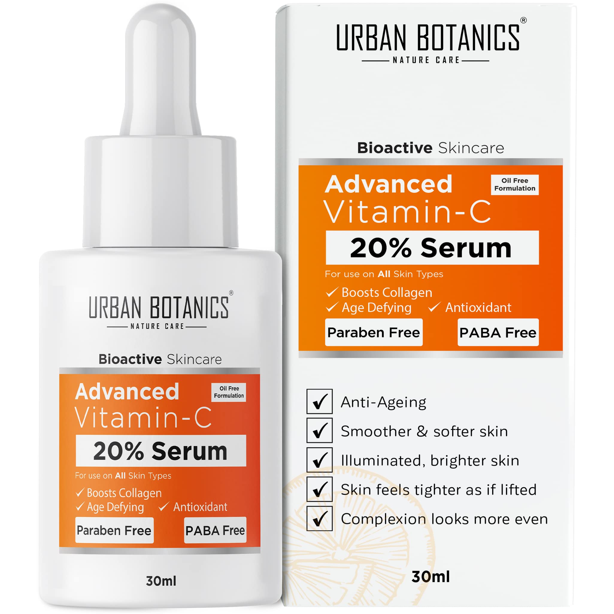 UrbanBotanics Men & Women Advanced Vitamin C Face Serum