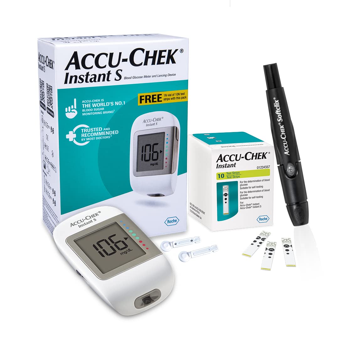 Accu-Chek Instant Blood Glucose Glucometer 