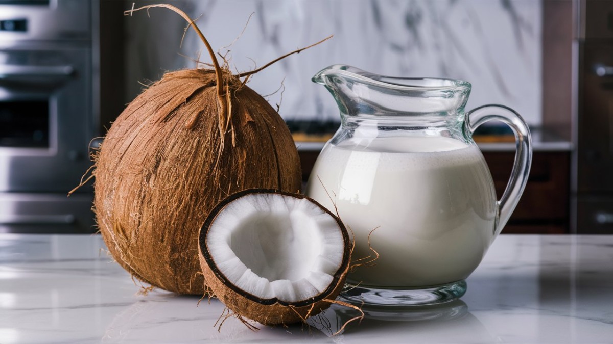 This is an image for topic Coconut Milk: Uses, Benefits, Side Effects