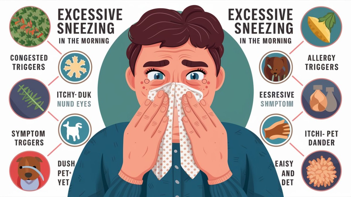 This is an image for topic Signs Of Excessive Sneezing In The Morning 