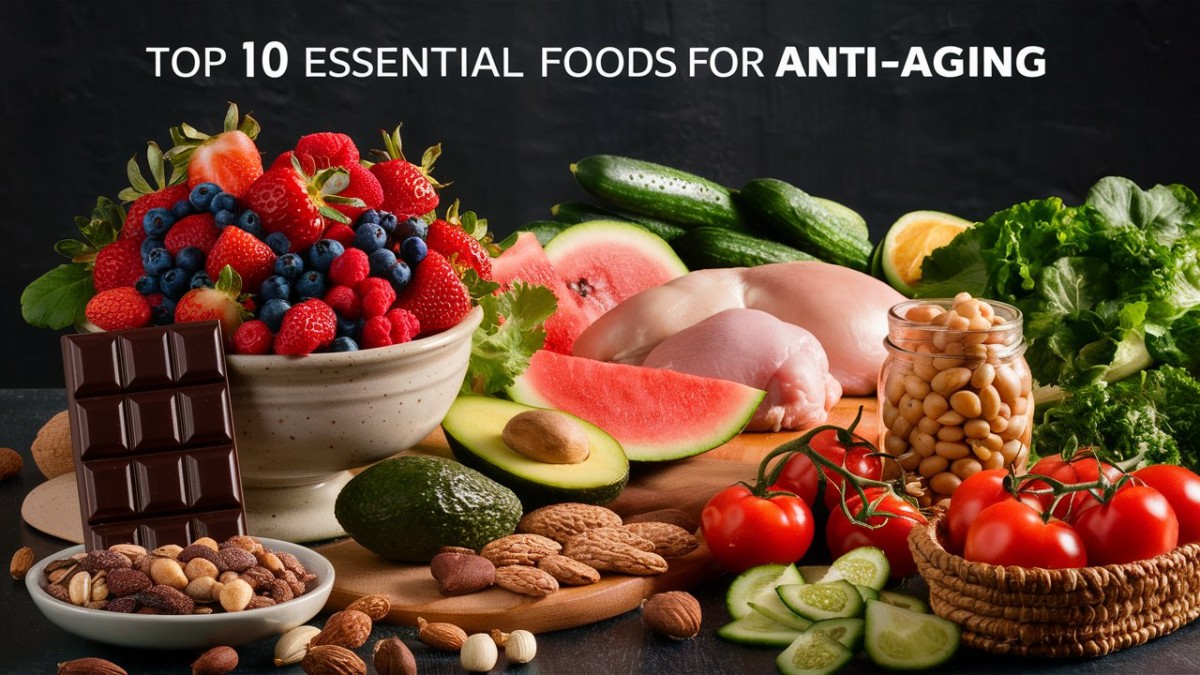 This is an image for topic Top 10 Essential Food For Anti-Aging