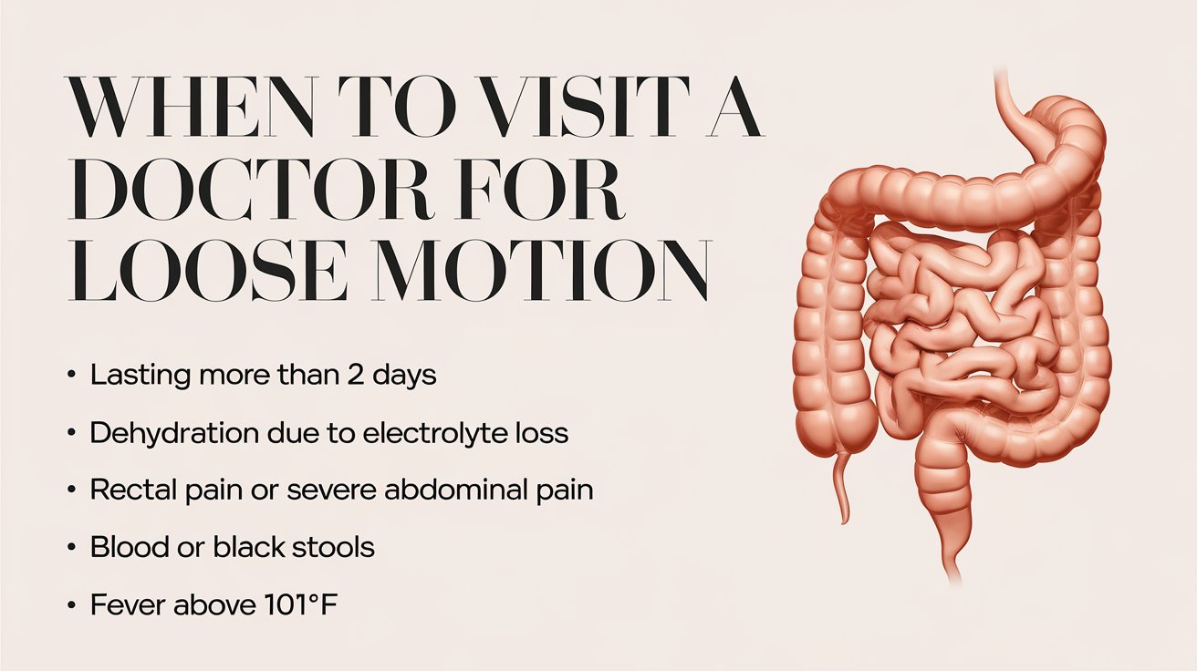 When to consult with doctor for loose motion