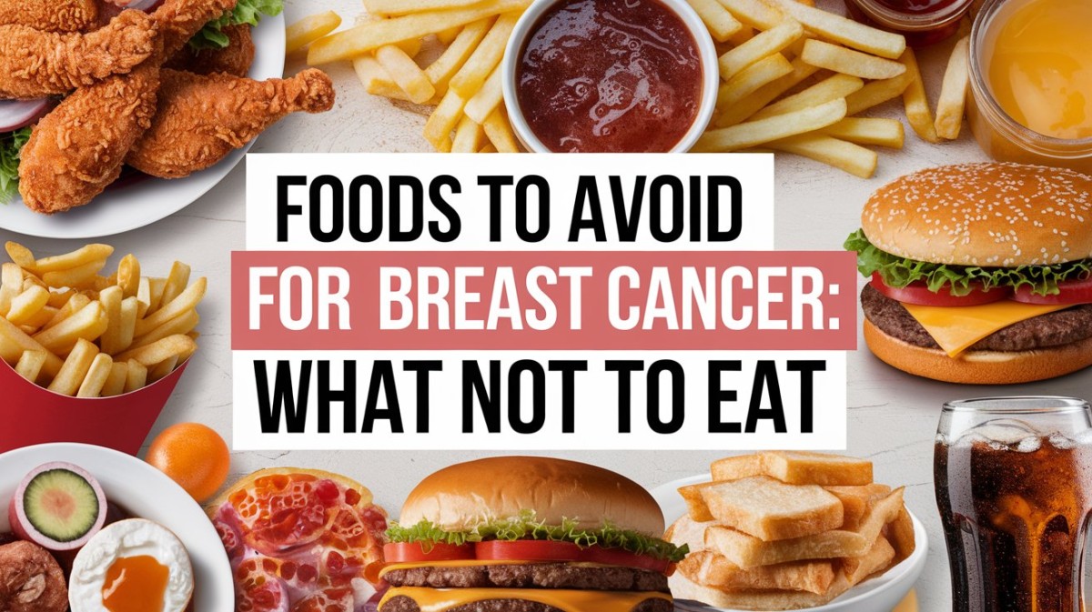 This is an image for topic Foods to Avoid for Breast Cancer: What Not to Eat