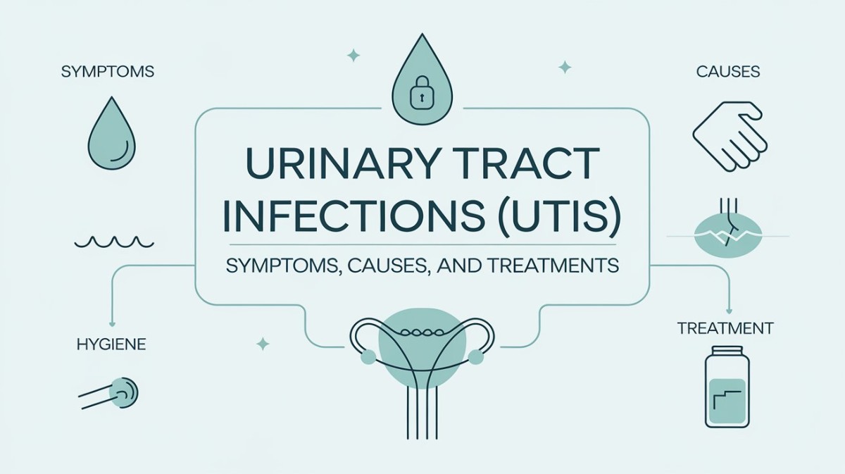 This is an image for topic Urinary Tract Infections (UTIs): Symptoms, Causes, and Treatments